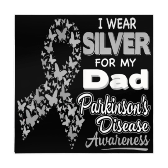 I Wear Silver for My Dad Parkinson Disease Aware Mahjong Mats