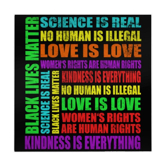 Science Is Real Black Lives Matter Love Is Love Mahjong Mats