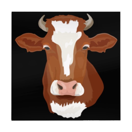 Brown Cow Head Realistic Mahjong Mats