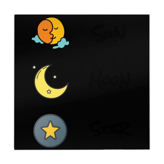 sun moon and star Mahjong Mats