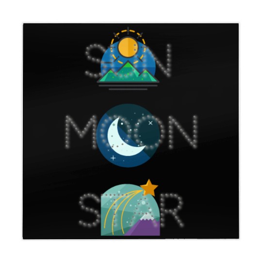sun moon and star Mahjong Mats