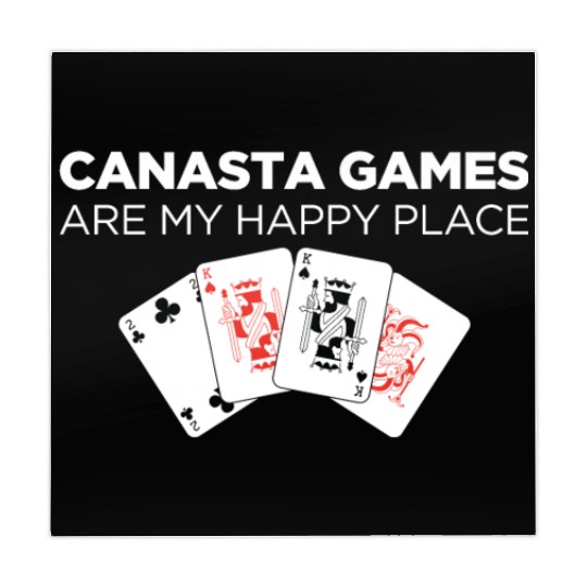 Happy Place Funny Card Playing Canasta graphic Mahjong Mats