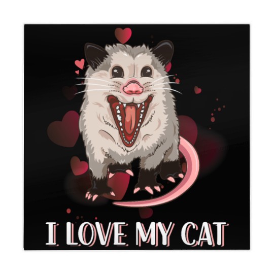 I Love My Cat Funny Trash Animal Possum Mahjong Mats