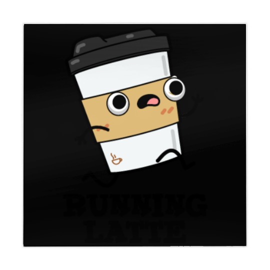 Running Latte Cute Coffee Pun Mahjong Mats