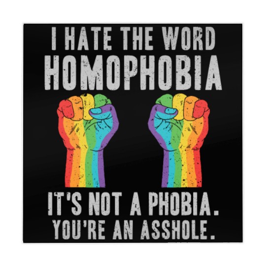 LGBT Homophobia Is Not A Phobia Youre an Asshole Mahjong Mats