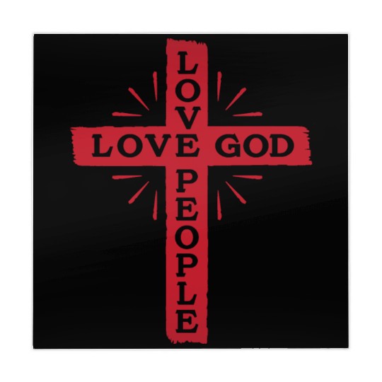 LOVE GOD LOVE PEOPLE - JESUS CROSS Mahjong Mats