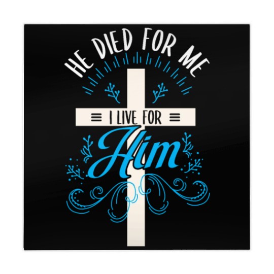 He died for me I live for him Jesus Cross Religion Mahjong Mats