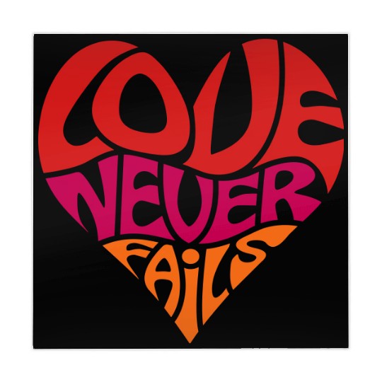 Love Never Fails, Heart, Christian, Bible Verse Mahjong Mats