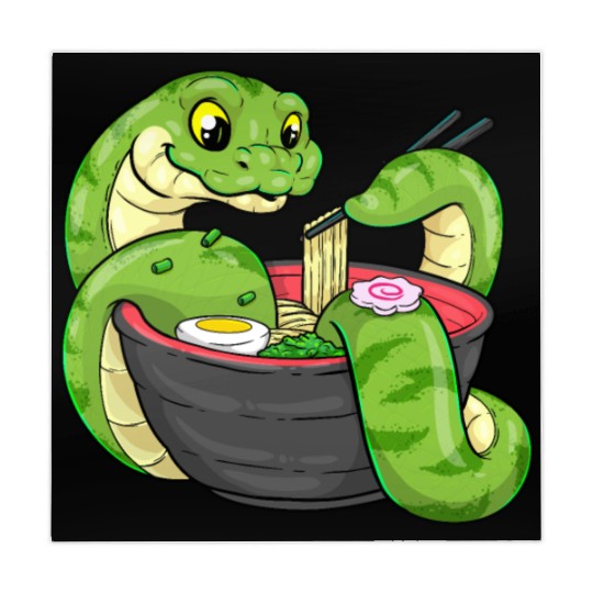 Snake Ramen Noodles Rattlesnake Danger Noodle Mahjong Mats