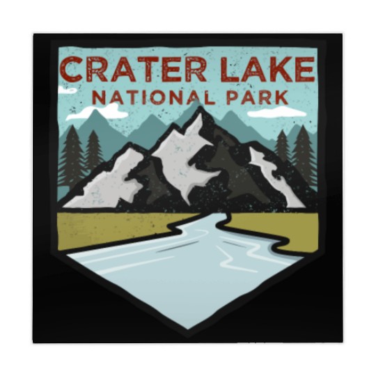 Retro Vintage Crater Lake National Park Gift Mahjong Mats