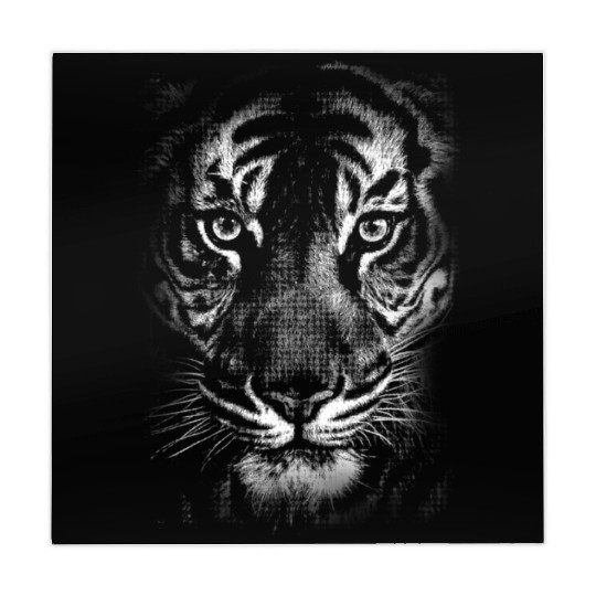 Fearless Eye Of The Tiger Face Print Mahjong Mats