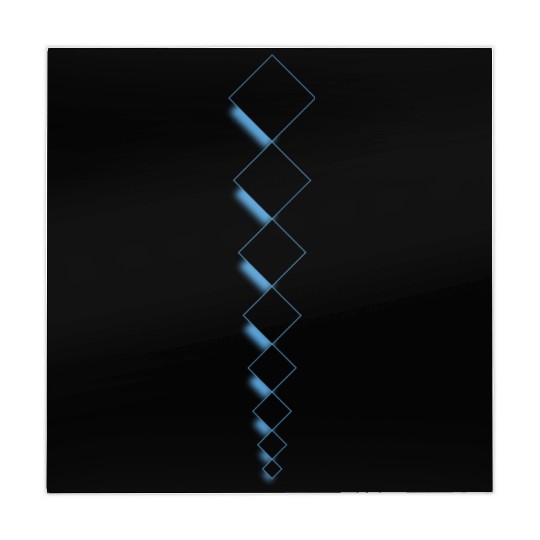 Squares design with drop shadow-light blue Mahjong Mats