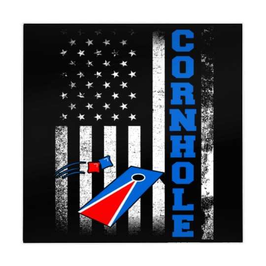 Cornhole Flag US American USA Player Game Bags Mahjong Mats