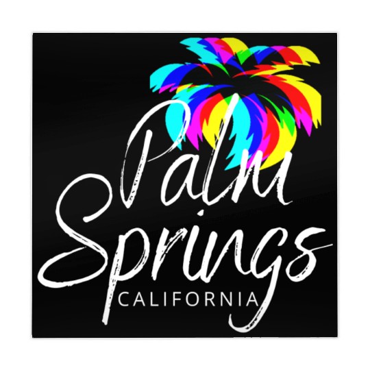 Palm Springs Neon Tree (White) Mahjong Mats