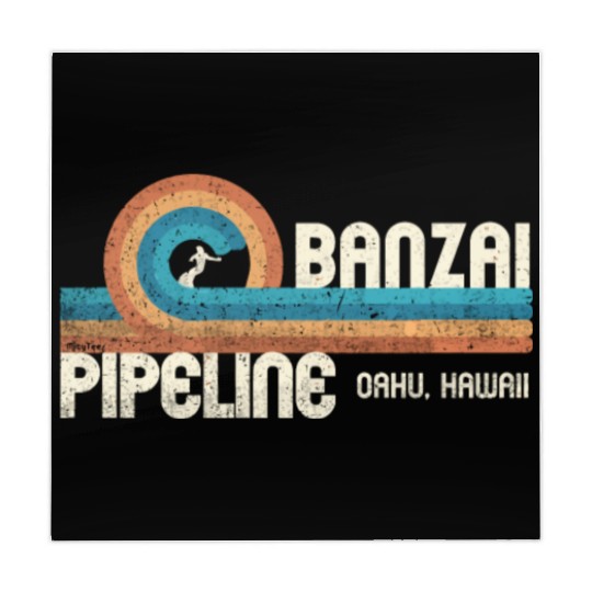 Banzai Pipeline 80'S Graphic North Shore Hawaii Gi Mahjong Mats