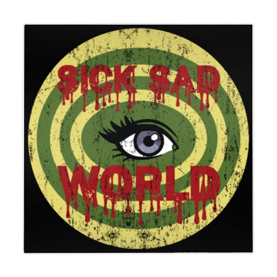 Daria Sick Sad World Drippy Text Eye Logo Mahjong Mats