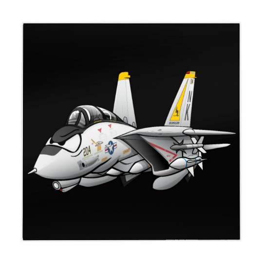 F-14 Tomcat Military Fighter Jet Aircraft Cartoon Mahjong Mats
