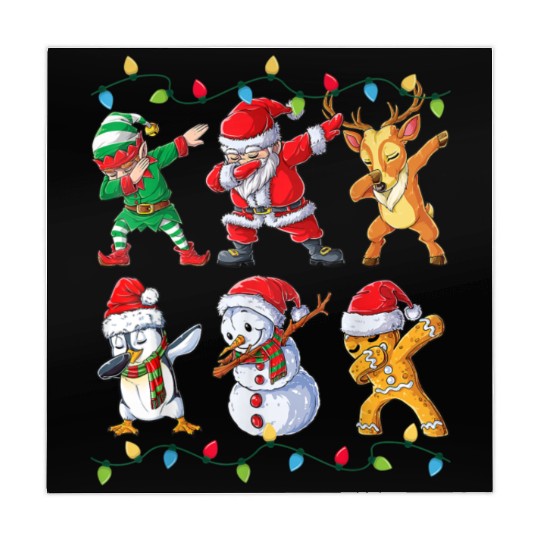 Dabbing Santa Elf Friends Christmas Kids Boys Mahjong Mats