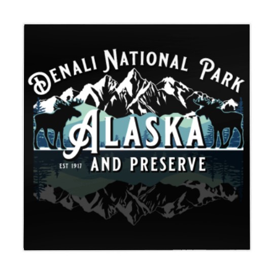 Denali National Park Alaska Ak Usa Moose Souvenir Mahjong Mats