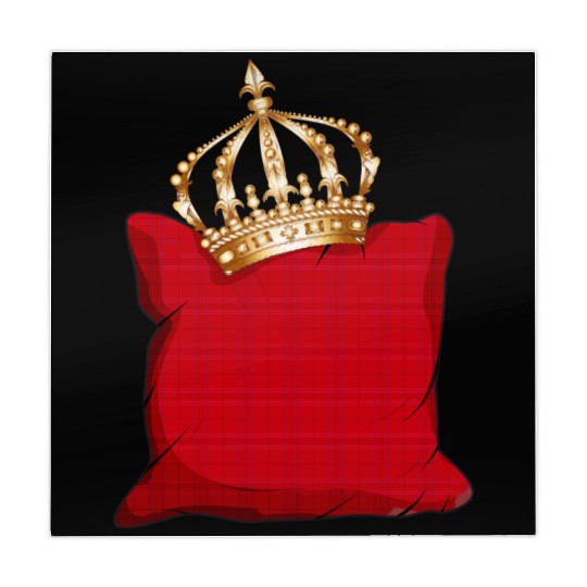 red royal checked pillow with golden crown Mahjong Mats