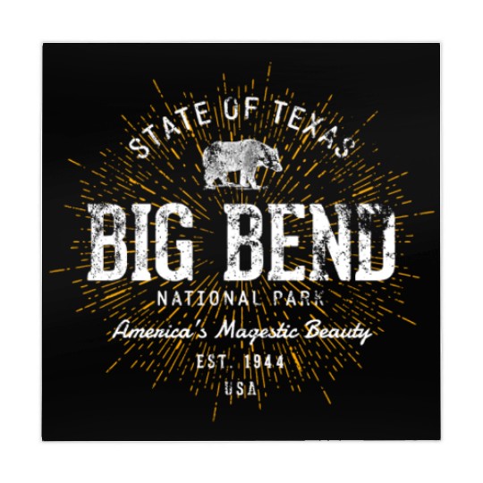 Retro Vintage Big Bend National Park Mahjong Mats