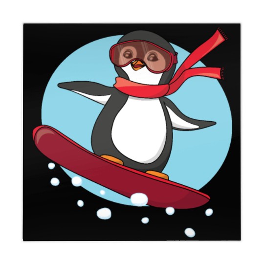 Snowboarding Penguin Mahjong Mats