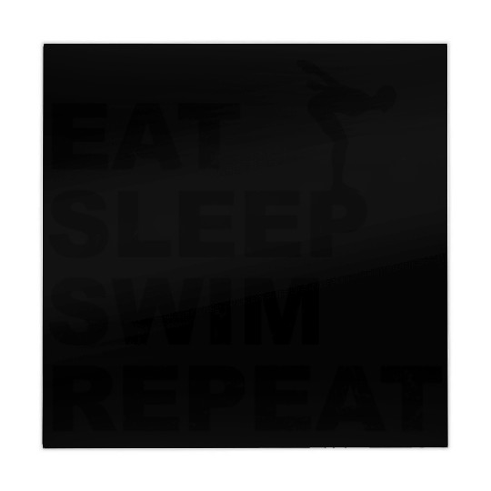 Eat sleep swim repeat with a swimmer Mahjong Mats