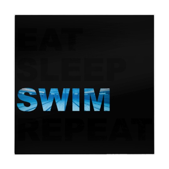 Eat sleep swim repeat with a swimming pool Mahjong Mats
