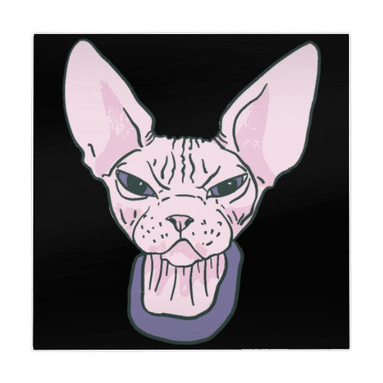 grumpy catpinkGrumpy Sphinx Cat - Purple Mahjong Mats