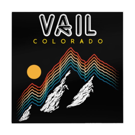 Vail Colorado Usa Ski Resort 1980S Retro Mahjong Mats