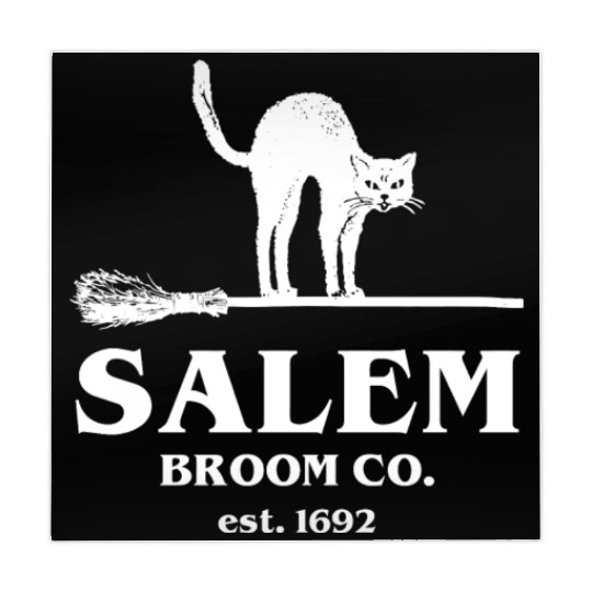 Salem Broom Co Company Halloween Black Cat Witch A Mahjong Mats