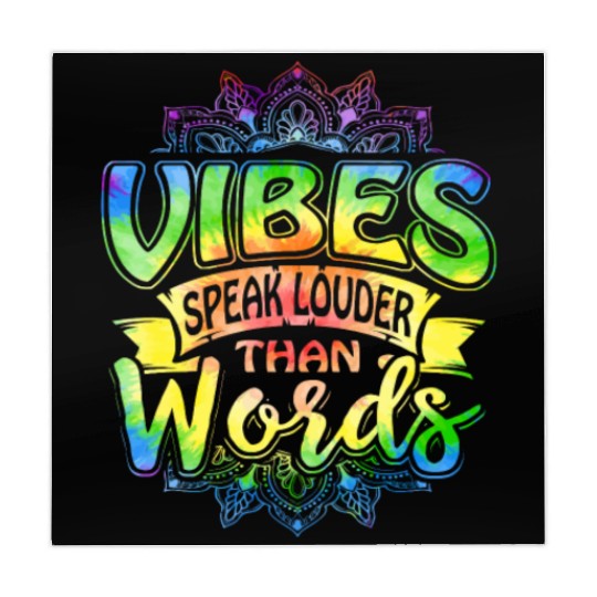 Retro Vibes Speak Louder Than Words Yoga Mandala R Mahjong Mats