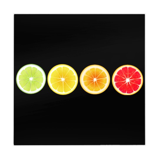 Lime Lemon Orange Vitamin Citrus Wheels of a Mahjong Mats