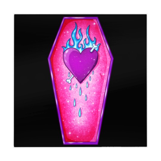 Pastel Goth Love Coffin Heart Mahjong Mats