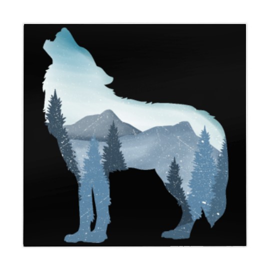 Alpha Wolf Art - Nature Background Mahjong Mats