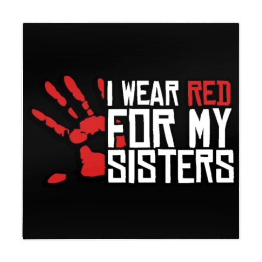 I Wear Red For My Sisters Native American MMIW Mahjong Mats