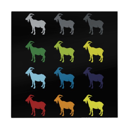 Neon Pop Art Retro Goat Animal Gift Idea Mahjong Mats