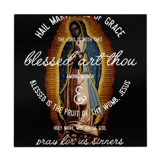 Our Lady of Guadalupe Hail Mary Prayer Catholic Gi Mahjong Mats