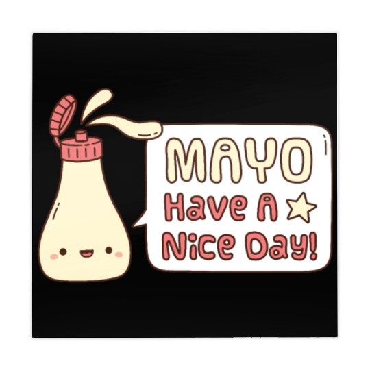 Mayo Have A Nice Day Cute Greeting Doodle Mahjong Mats