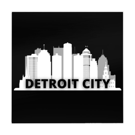 Detroit City Skyscraper Skyline Mahjong Mats