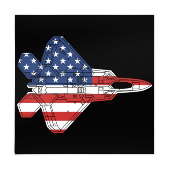 F-22 Raptor Fighter Jet Airplane American Flag F22 Mahjong Mats