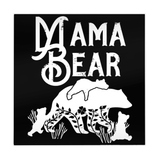 Mama Bear Mom Bear 3 cubs Momma Bear Momlife Mahjong Mats