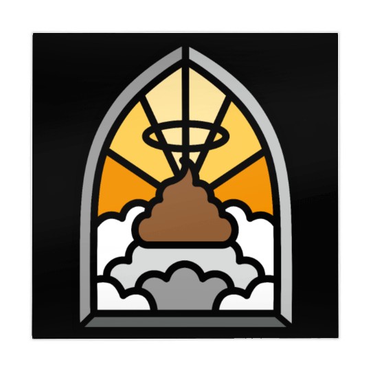 Holy Shit stained glass Church poop Holy crap poo Mahjong Mats