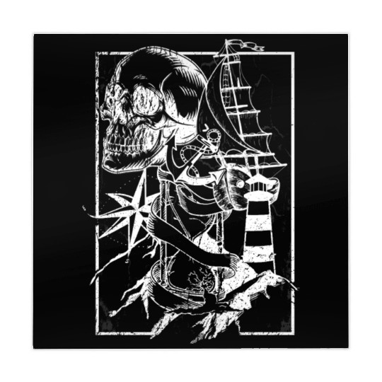 Sea life ship skull anchor compass Mahjong Mats