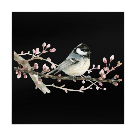 Swamp Tit on A Twig - Garden Birds In Spring Mahjong Mats