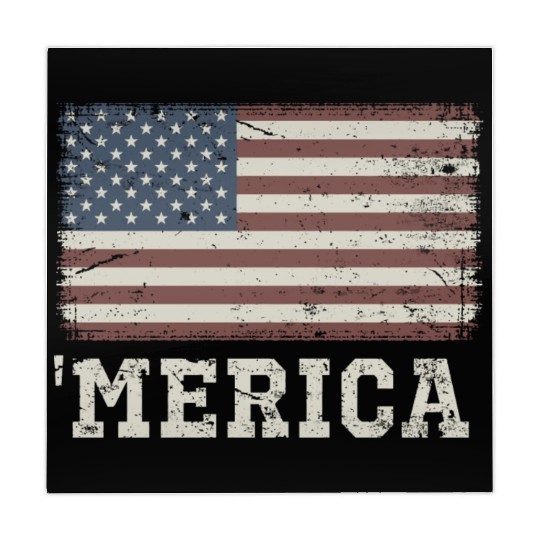 Merica Vintage Usa Flag Mahjong Mats