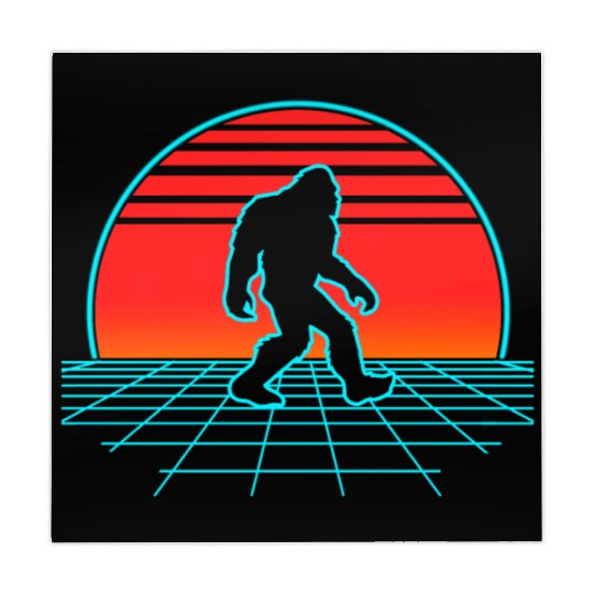 Bigfoot Retro Vintage 80s Vaporwave Bears Animal L Mahjong Mats