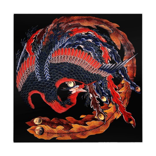 Phoenix that glares in all directions by Hokusai Mahjong Mats