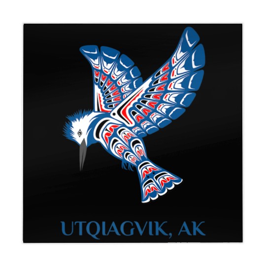Native American Utqiagvik Kingfisher Bird Alaska Mahjong Mats