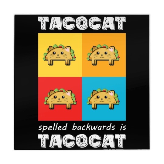Funny Taco Cat Tacocat Spelled Backwards Palindrom Mahjong Mats